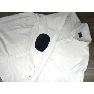 Untuckit Shirt Mens XXXL Custom White Russian River‎ Special Elbow Patch Button